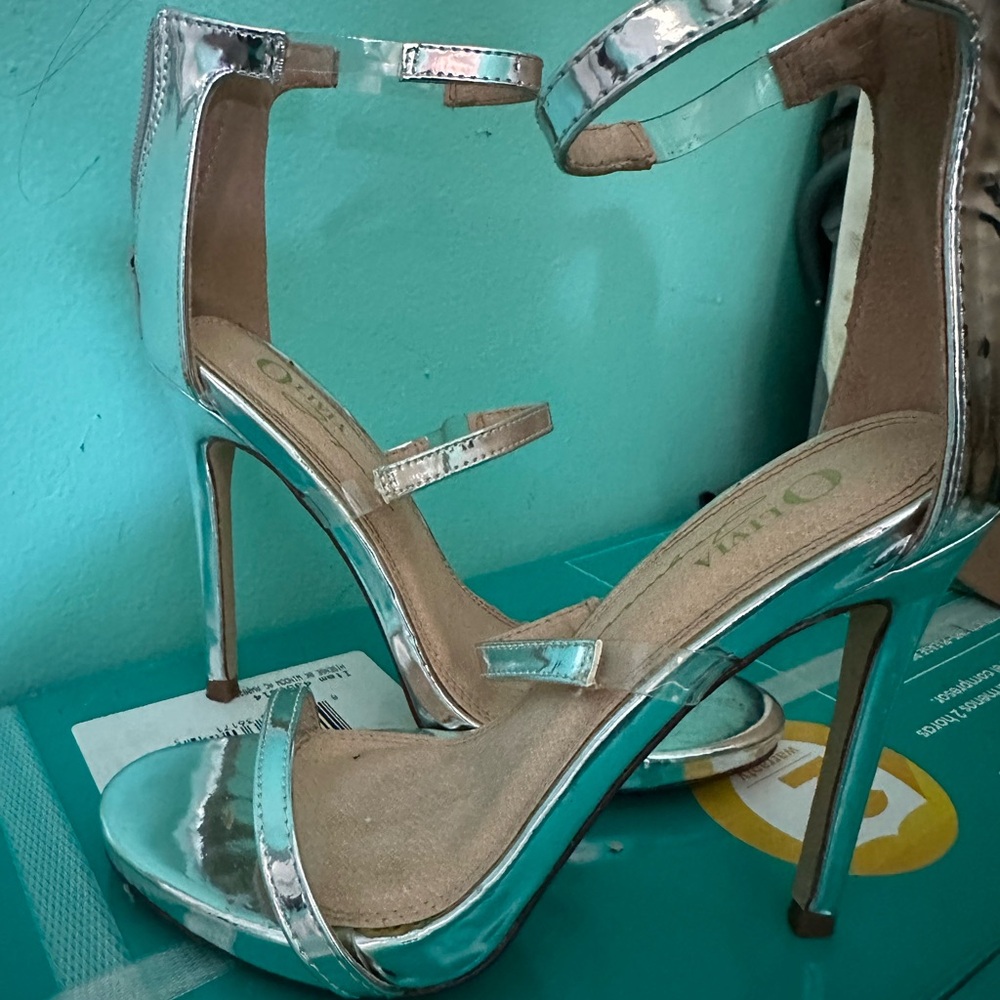 silver shoes